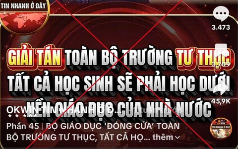 Bộ Giáo dục và Đào tạo khẳng định thông tin "đóng cửa, giải tán trường tư" sai sự thật, bịa đặt