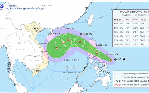 Bão FENGSHEN hình thành trên Biển Đông, đang mạnh lên