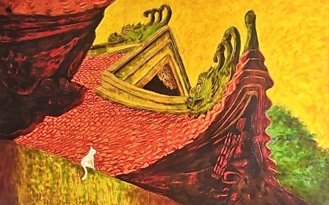 Trưng bày các tác phẩm đoạt giải cuộc thi vẽ tranh "Tiếng vang lịch sử"