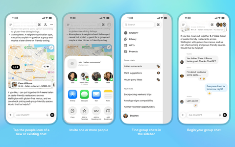 Chat GPT ra mắt tính năng trò chuyện nhóm toàn cầu