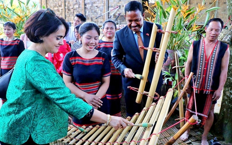 Hoạt động Chào năm mới 2026 tại Làng Văn hóa - Du lịch các dân tộc Việt Nam