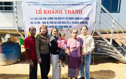 Khánh thành nhà cho cháu Lương Bảo Vy 5 tuổi mồ côi