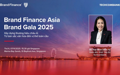 Giám đốc Khối Tiếp thị ngân hàng Techcombank sẽ tham gia đối thoại tại diễn đàn Thương hiệu hàng đầu Châu Á