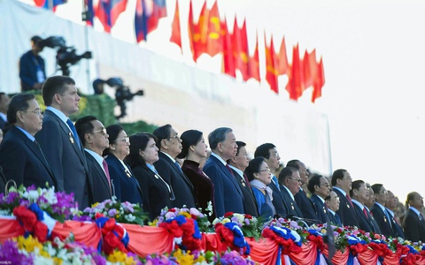 Tổng Bí thư Tô Lâm và Phu nhân dự Lễ kỷ niệm 50 năm Quốc khánh Lào