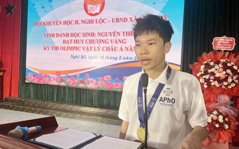 Vinh danh học sinh đạt huy chương Vàng Kỳ thi Olympic Vật lý Châu Á