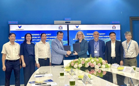 Trường Đại học VinUni và Bệnh viện Ung Bướu Hà Nội ký kết hợp đào tạo nhân lực y tế 