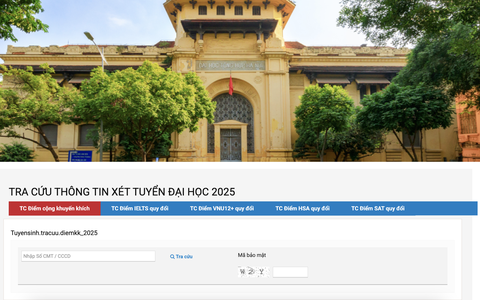 Trường Đại học Khoa học Tự nhiên thông báo kết quả quy đổi điểm đánh giá năng lực