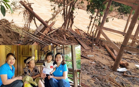 Lũ cuốn trôi nhà ở nhờ của bé mồ côi 5 tuổi - các cô giáo kêu gọi hỗ trợ chốn ở cho bé