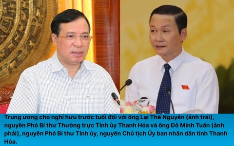 Trung ương cho 2 cán bộ lãnh đạo Thanh Hóa nghỉ hưu trước tuổi