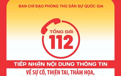 Kêu gọi người dân gọi ngay tổng đài 112 khi gặp tình huống khẩn cấp về sự cố thiên tai