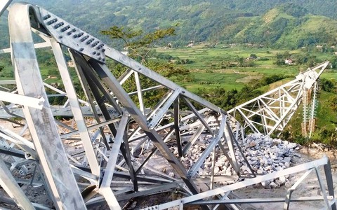 Đổ cột điện 129 đường dây 500kV làm 1 người tử vong