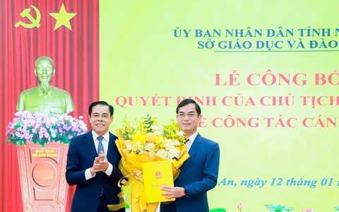 Bổ nhiệm Tiến sĩ Nguyễn Văn Khoa làm Giám đốc Sở Giáo dục và Đào tạo Nghệ An