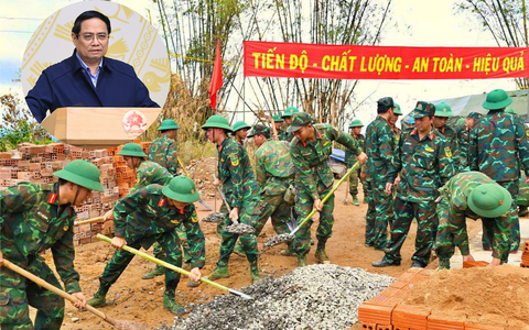 Kết quả ấn tượng của "Chiến dịch Quang Trung" tái thiết nhà ở cho nhân dân vùng bão lũ