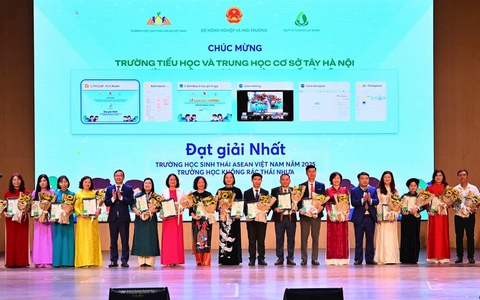 Giải thưởng Trường học sinh thái ASEAN Việt Nam 2025 vinh danh 60 trường học không rác thải nhựa