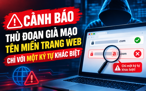 Công an Hà Nội cảnh báo thủ đoạn giả mạo tên miền trang web chỉ với một ký tự khác biệt