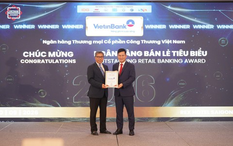 3 năm liên tiếp - VietinBank được vinh danh “Ngân hàng Bán lẻ tiêu biểu”