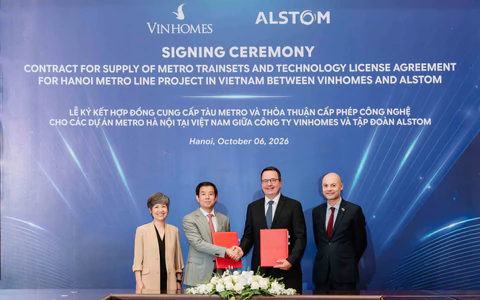 Vingroup và Alstom hợp tác công nghệ để phát triển tuyến đường sắt đô thị Hà Nội thế hệ mới