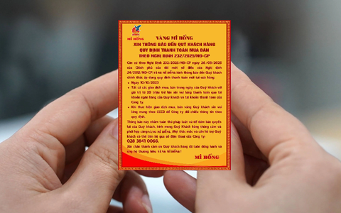 Người dân lưu ý cần chuyển khoản khi mua, bán vàng từ 5 triệu