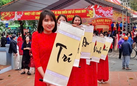 Lễ Khai bút Xuân Bính Ngọ 2026 tại Đình thờ Tiên triết Chu Văn An