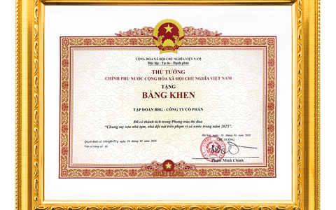Madame Nguyễn Thị Nga và Tập đoàn BRG vinh dự được trao tặng Bằng khen của Thủ tướng Chính phủ