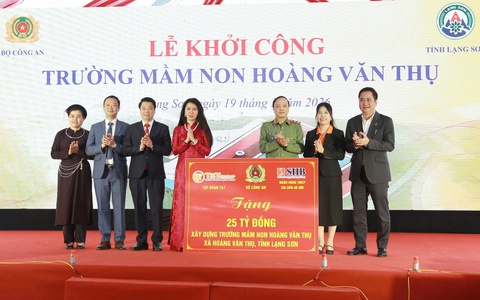 T&T Group và SHB đồng hành cùng Bộ Công an xây dựng Trường mầm non Hoàng Văn Thụ tại Lạng Sơn