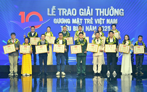 10 Gương mặt trẻ Việt Nam tiêu biểu nhận giải thưởng vinh danh