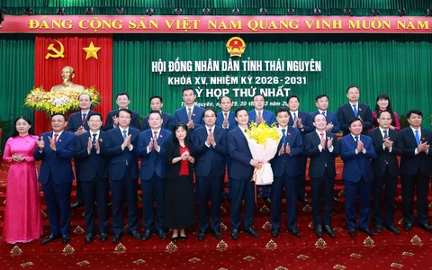Kỳ họp thứ Nhất, HĐND tỉnh Thái Nguyên khóa XV, nhiệm kỳ 2026-2031 bầu các chức danh lãnh đạo HĐND và UBND