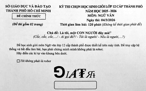 Đề thi học sinh giỏi Thành phố Hồ Chí Minh: Khẳng định tư duy con người trong giáo dục thời đại số