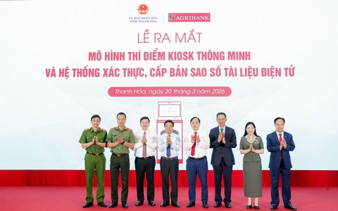 Agribank lan tỏa giá trị số từ mô hình Kiosk thông minh phục vụ hành chính công