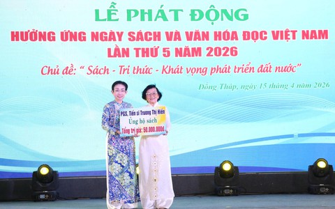 Hội Khuyến học Đồng Tháp đồng hành, phát triển hệ thống tủ sách khuyến học