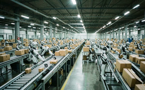 Bưu chính Trung Quốc đưa robot hình người M7 vào quy trình phân loại bưu kiện