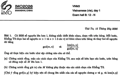 Đề thi Olympic Toán quốc tế 2026 (ngày 1)