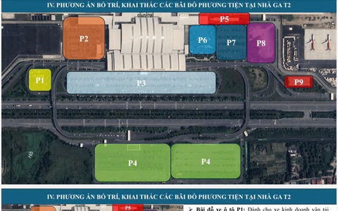 Hướng dẫn theo phân luồng giao thông mới tại sân bay Nội Bài