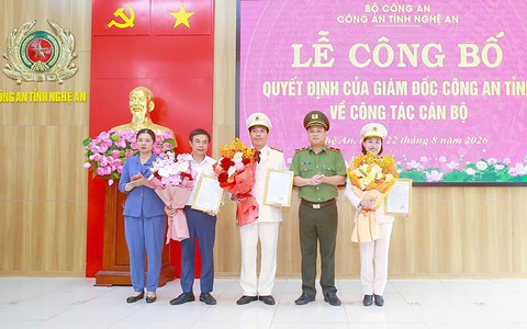 Công bố quyết định về tổ chức bộ máy Trường Văn hóa Công an nhân dân VI