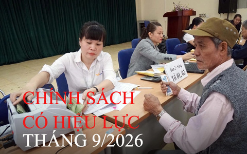 Những chính sách nổi bật có hiệu lực từ tháng 9/2026