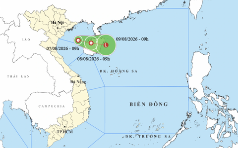 Dự báo thời tiết áp thấp nhiệt đới trên Vịnh Bắc Bộ