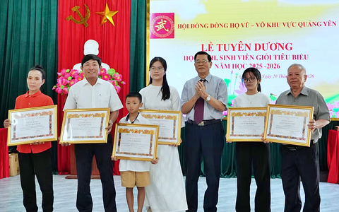 Dòng họ Vũ - Võ Quảng Yên lan tỏa phong trào khuyến học, vinh danh 43 gương xuất sắc