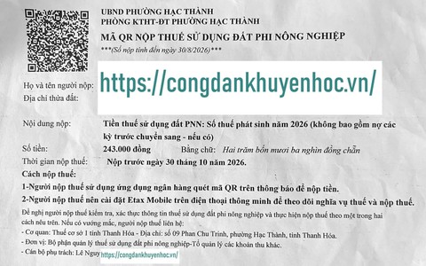 "Loạn" kiểm tra, đối chiếu thuế phi nông nghiệp ở Hạc Thành, Thanh Hoá: Khi người dân thành "con nợ"