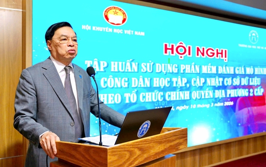 Hội Khuyến học Việt Nam tập huấn sử dụng phần mềm đánh giá mô hình "Công dân học tập", cập nhật dữ liệu mới