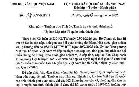 Hội Khuyến học Việt Nam ấn định thời gian tổ chức đại hội hội khuyến học địa phương