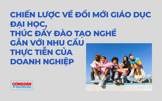 Chiến lược về đổi mới giáo dục đại học, thúc đẩy đào tạo nghề gắn với nhu cầu thực tiễn của doanh nghiệp