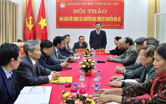 Hội Khuyến học tỉnh Hưng Yên tổ chức Hội thảo "Nhà giáo với công tác khuyến học thời kỳ chuyển đổi số"