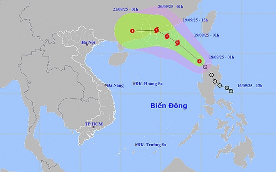 Dự báo thời tiết vùng chịu tác động mạnh sau khi áp thấp nhiệt đới vào Biển Đông