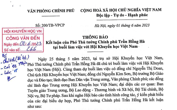 Toàn văn Kết luận của Phó Thủ tướng Trần Hồng Hà về các vấn đề quan trọng trong công tác khuyến học